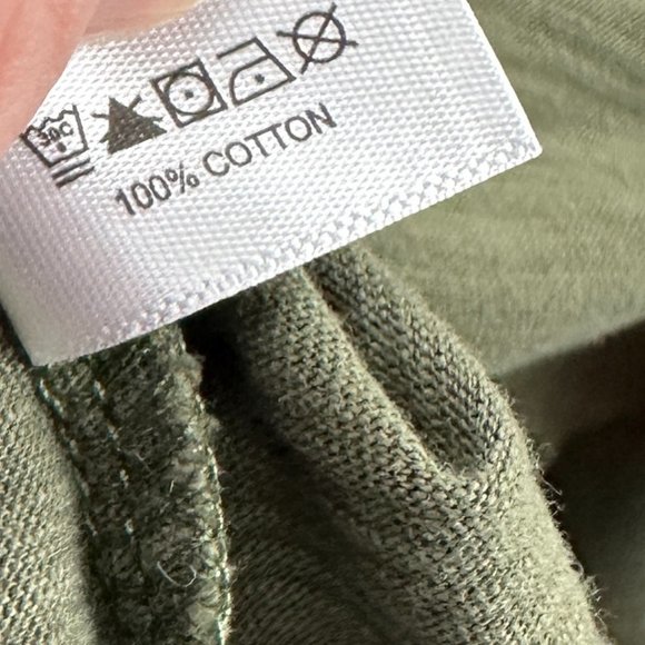 Lisa Todd Mesh Fest T-Shirt Long Sleeve 100% Cotton Mesh Striping Green Size XS - Picture 5 of 6